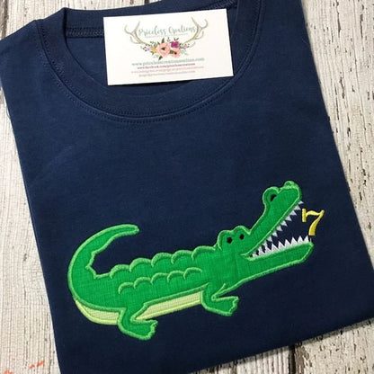 Crocodile Gator Wild Animal – Appliqué embroidery design by Artapli