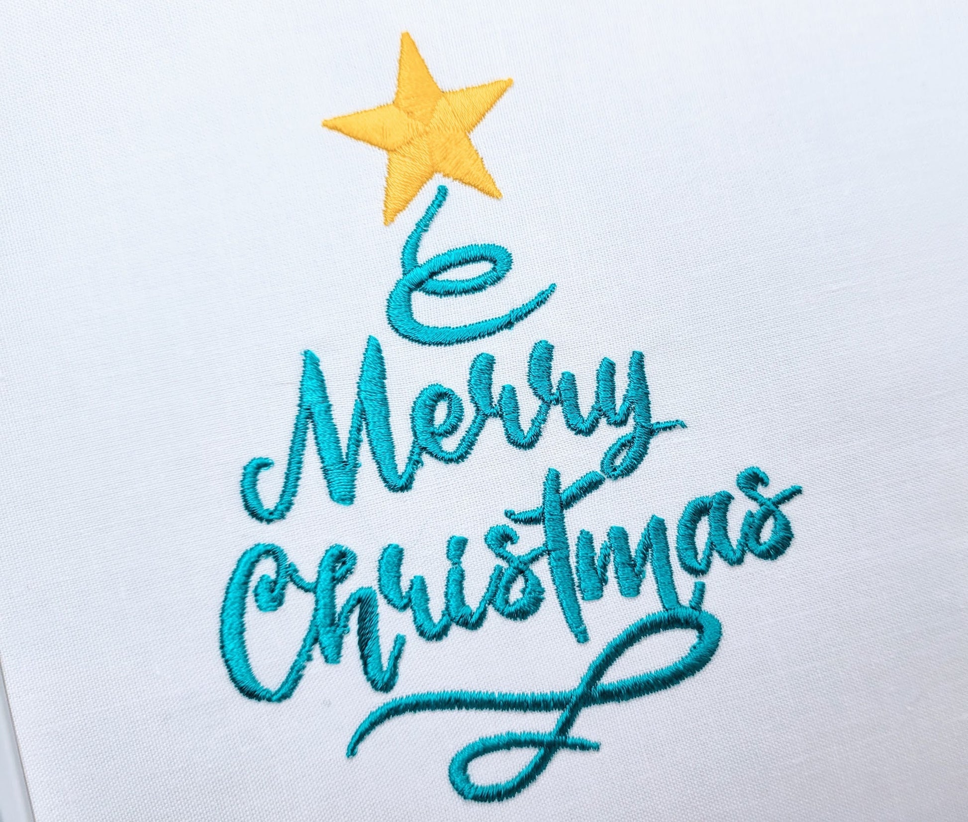 Merry Christmas, Christmas tree curly damask with star sparkle swirl curl saying machine embroidery designs