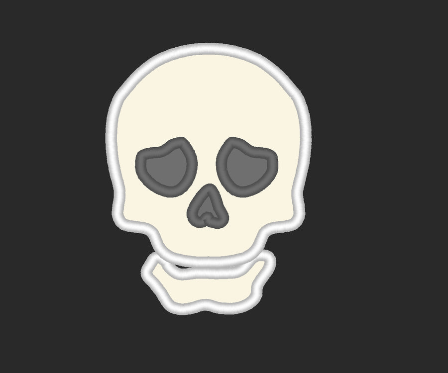 Simple Skull Applique Embroidery 3" 3.5" 4" 5" 5.5" 6" | PES DST JEF | Artapli