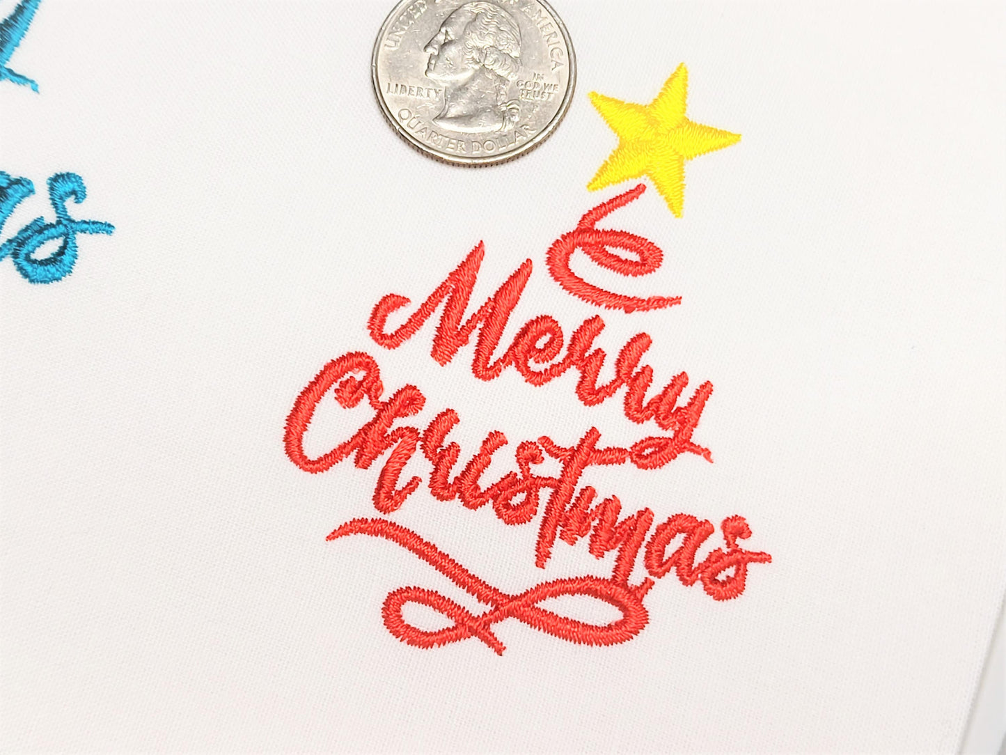 Merry Christmas, Christmas tree curly damask with star sparkle swirl curl saying machine embroidery designs