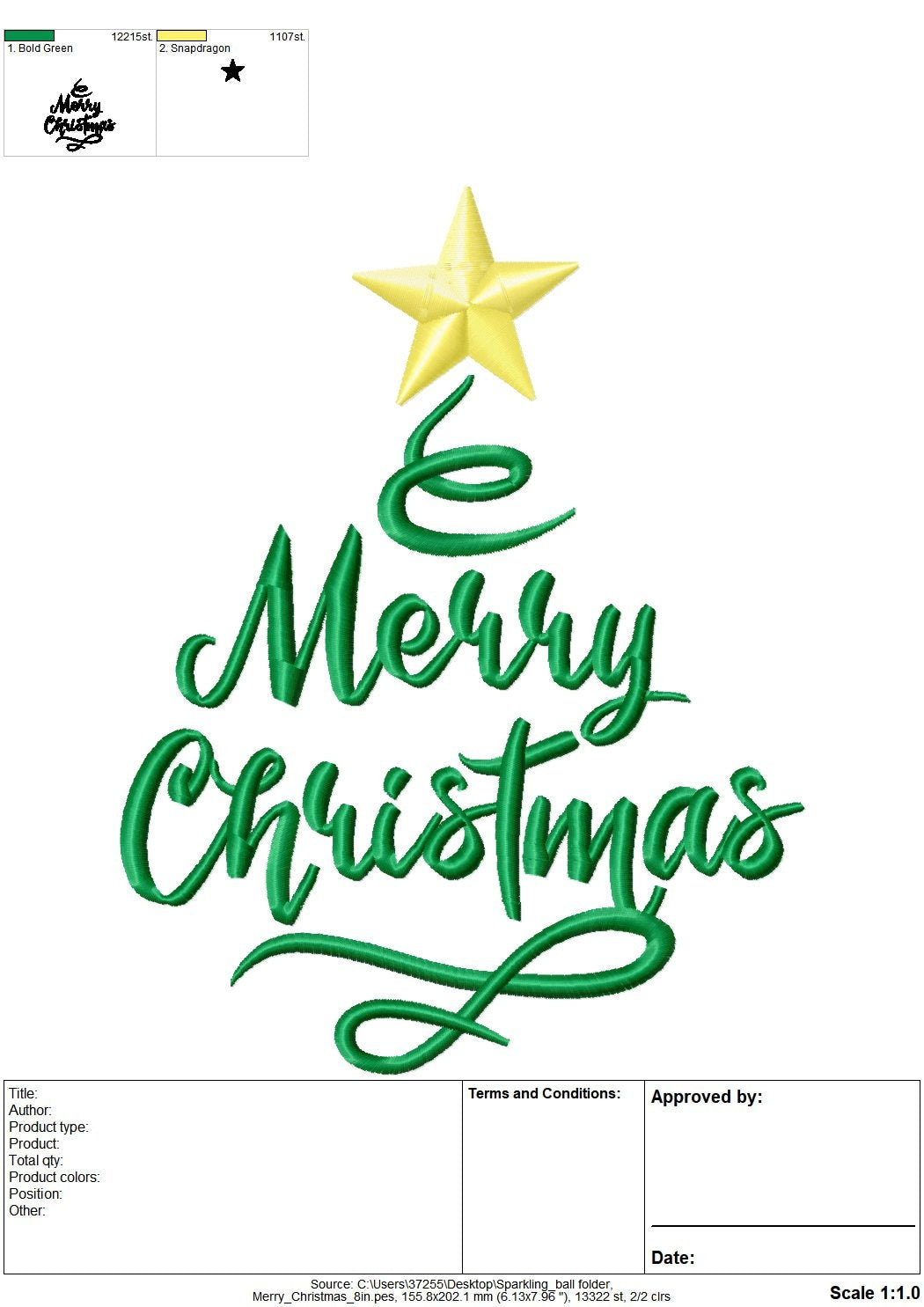 Merry Christmas, Christmas tree curly damask with star sparkle swirl curl saying machine embroidery designs