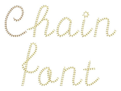 Light Chain Handwritten Font – Sizes 1" 1.3" 1.6" 2" 2.5" 4" BX Digital Font File | Artapli