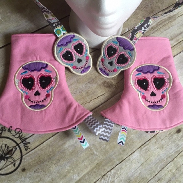Day of the Dead Sugar Skull Set of 3 types Calavera Skull applique machine embroidery designs