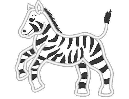 Zebra, Giraffe, Elephant, Tiger and Lion – Animal machine embroidery design by Artapli