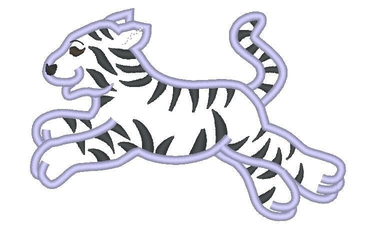 Zebra, Giraffe, Elephant, Tiger and Lion – Sizes 4" 5" 6" 7" 10" Digital Embroidery File | Artapli