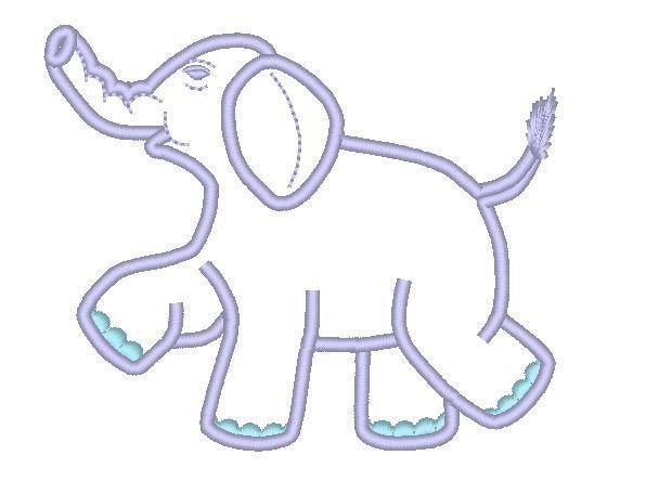 Zebra, Giraffe, Elephant, Tiger and Lion – Appliqué embroidery design by Artapli