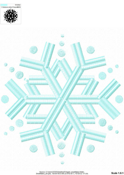 Fringed Fluffy Snowflakes 6 Different Christmas Snowflake Designs Spruce Machine Embroidery Design