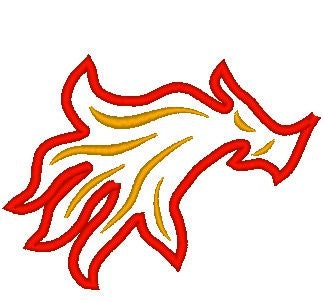 Dragon, fire, wings – Sizes 3" 4" 5" 6" 7" Digital Embroidery File | Artapli