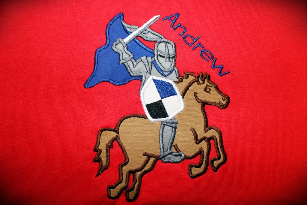 Knight with Horse Applique Embroidery 4" 5" 6" 7" 8" 10" | PES DST JEF | Artapli