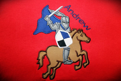 Knight with Horse Applique Embroidery 4" 5" 6" 7" 8" 10" | PES DST JEF | Artapli