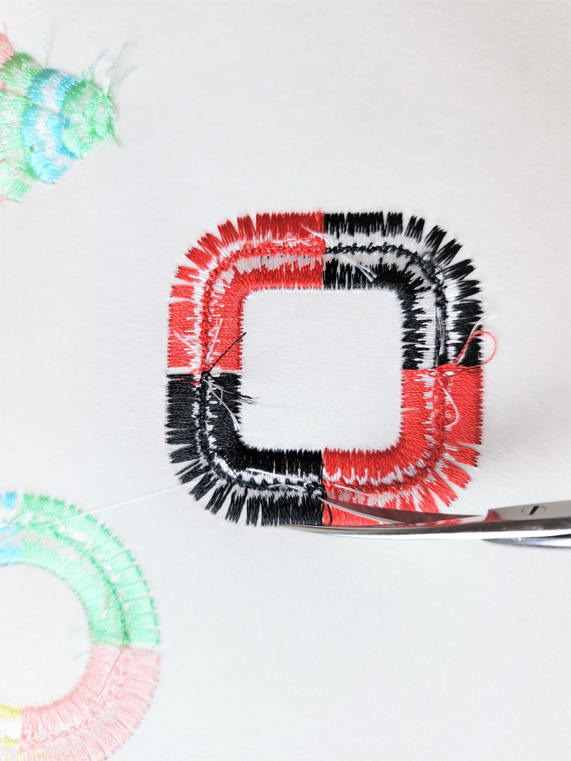 Key fob snap tab fluffy A-Z – Key Fob embroidery design instant download by Artapli