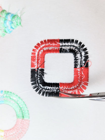 Key fob snap tab fluffy A-Z – Key Fob embroidery design instant download by Artapli