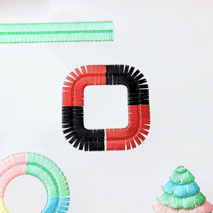 Key fob snap tab fluffy A-Z – Key embroidery pattern by Artapli