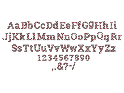 Mini Gingham Plaid Buffalo Font – Sizes 1" 1.1" 1.4" 1.7" 2" 2.4" BX Digital Font File | Artapli