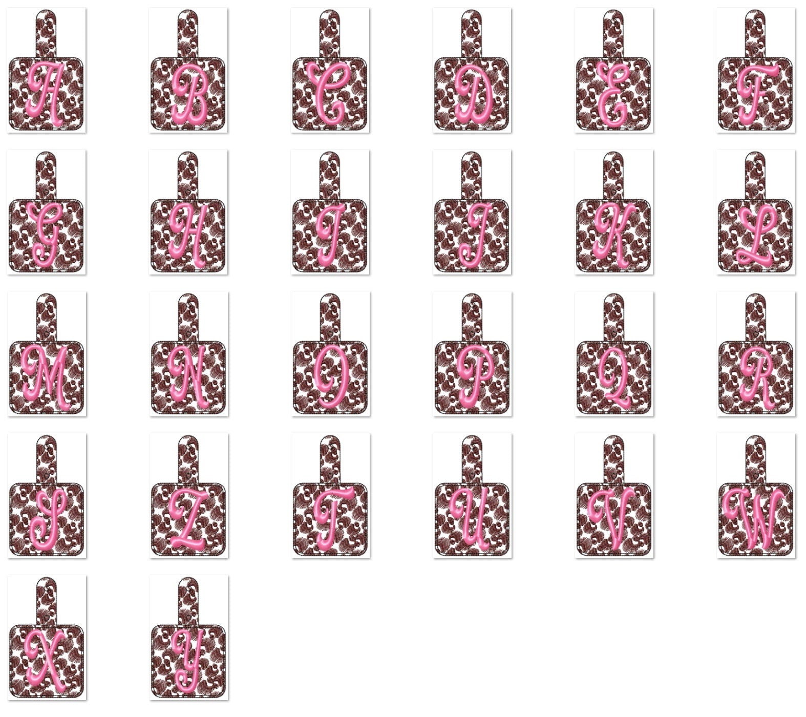 Leopard Key fob snap tab – Instant Download | Artapli