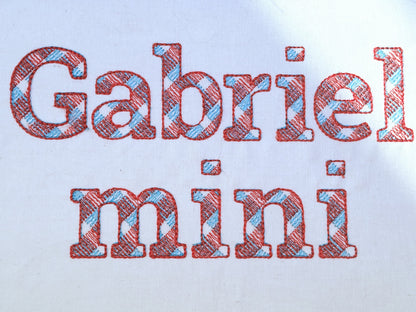 Mini Gingham Plaid Buffalo Font – Alphabet machine embroidery design by Artapli