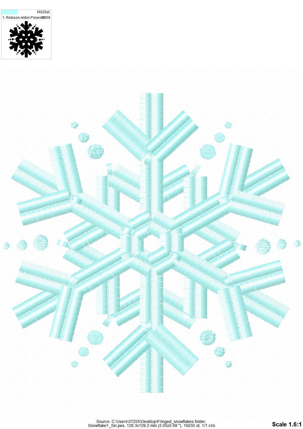 Fringed Fluffy Snowflakes 6 Different Christmas Snowflake Designs Spruce Machine Embroidery Design