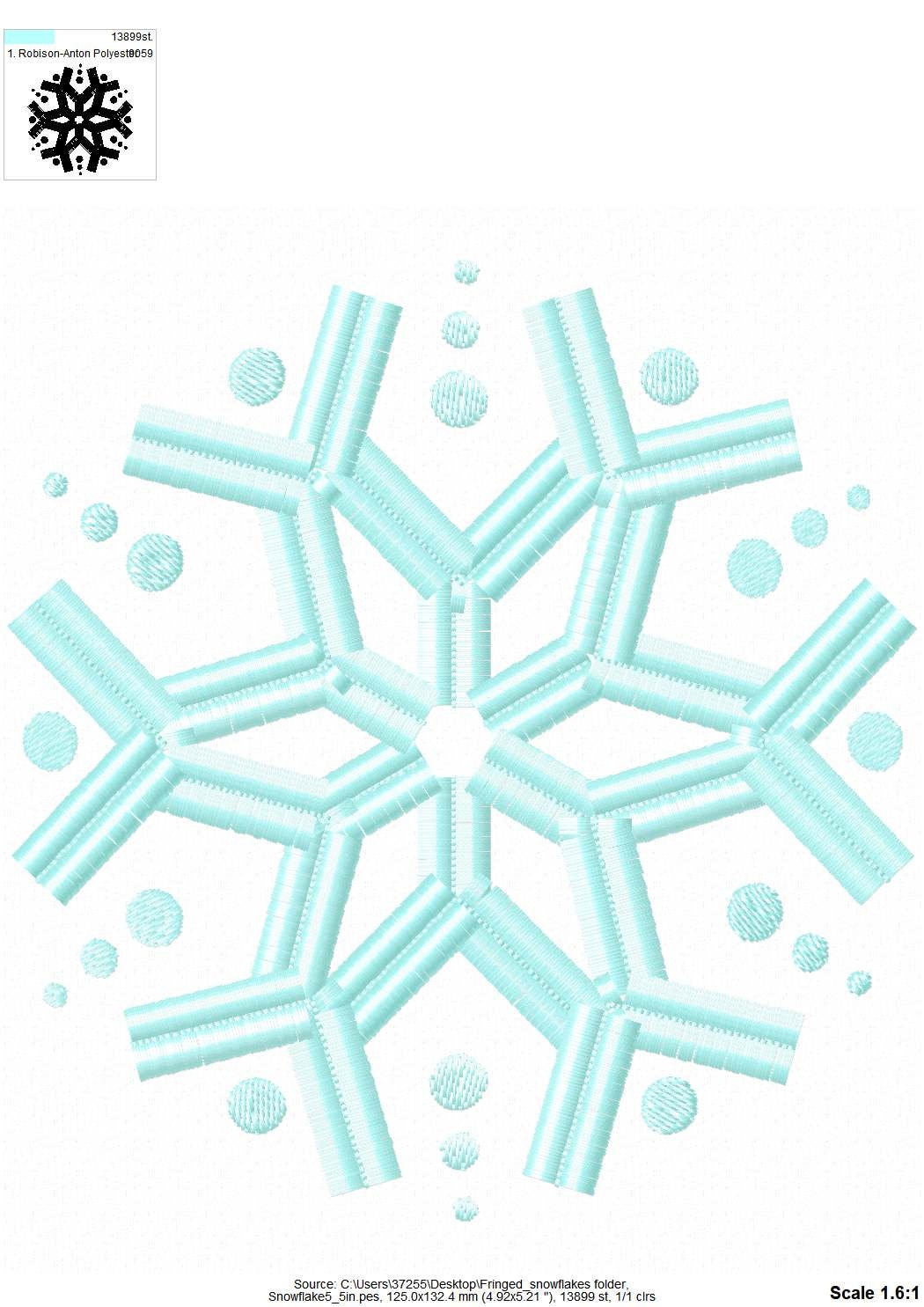 Fringed Fluffy Snowflakes 6 Different Christmas Snowflake Designs Spruce Machine Embroidery Design