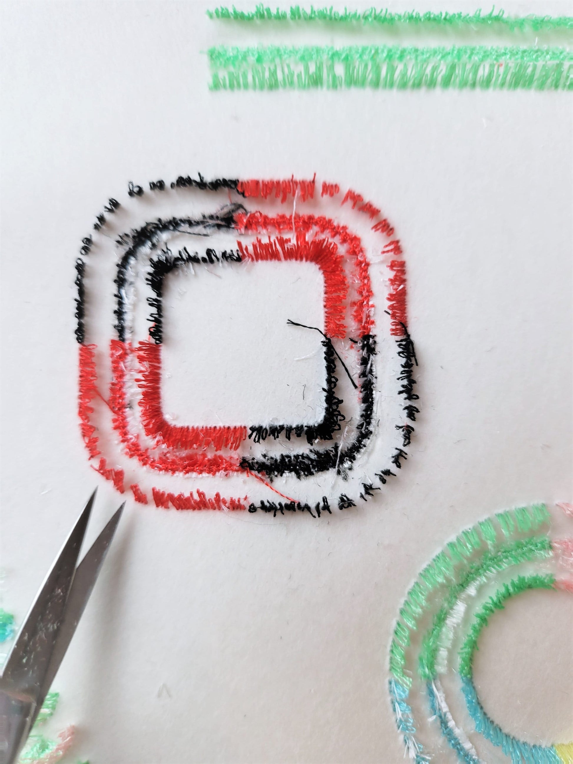 Key fob snap tab fluffy A-Z – Keychain machine embroidery pattern by Artapli