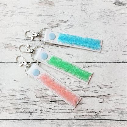 Fringed key fob snap tab ITH – Kids instant download embroidery file by Artapli