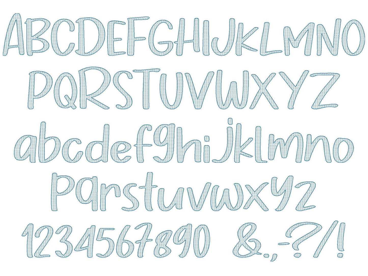 Quick Light Sketch Font – Sizes 1" 1.4" 1.7" 2" 2.9" 3.4" BX Digital Font File | Artapli