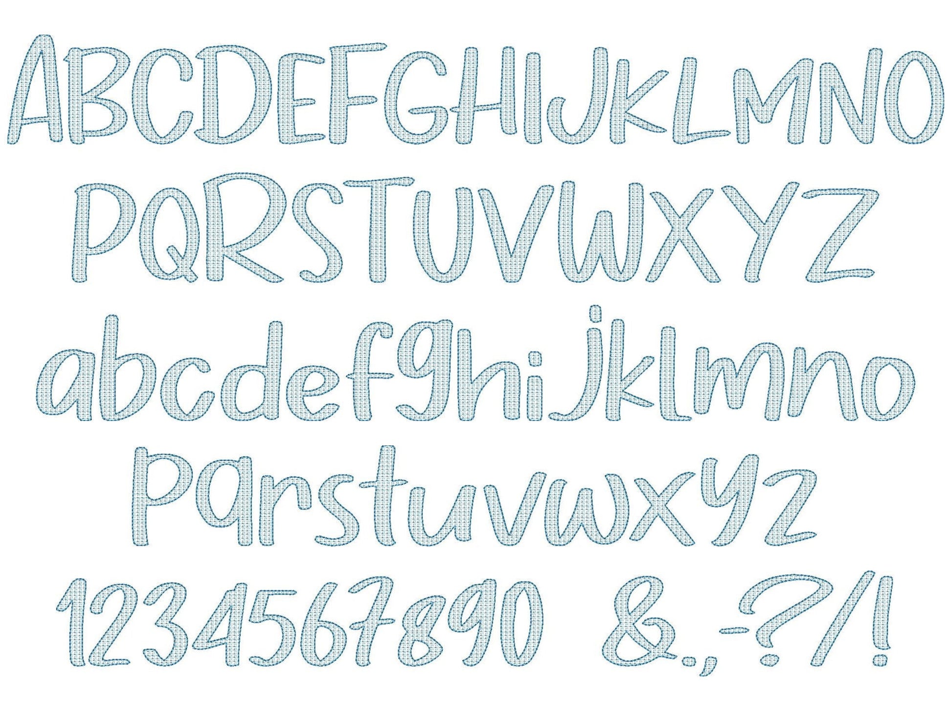Quick Light Sketch Font – Sizes 1" 1.4" 1.7" 2" 2.9" 3.4" BX Digital Font File | Artapli