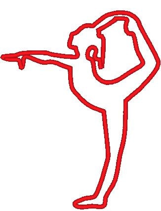Dancing Girl Gymnast Set of 2 – Sizes 2.5" 3" 4" 5" 6" 7" Digital Embroidery File | Artapli