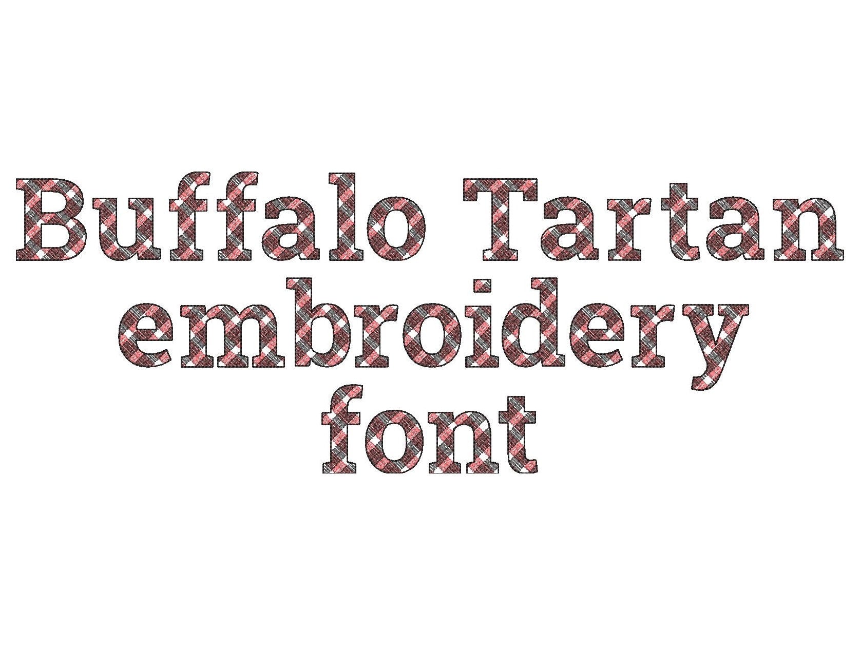 Mini Gingham Plaid Buffalo Font – Instant Download | Artapli