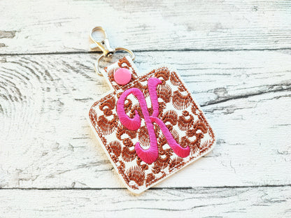 Leopard Key fob snap tab – Embroidery Font 3" 4" | BX PES DST JEF | Artapli
