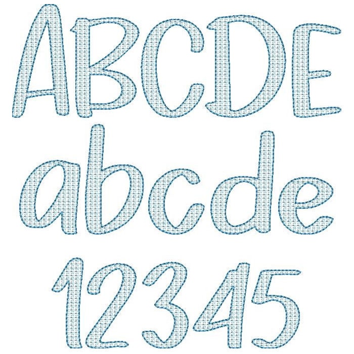 Quick Light Sketch Font – Boy embroidery design by Artapli