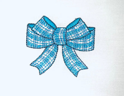 Mini small gingham tartan monogram Bow bows  machine embroidery designs kids baby girl girly pretty little bow  Christmas embroidery
