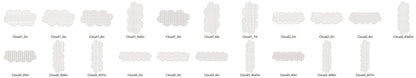 Helper Embossed cloud for terry towel – Frame embroidery design by Artapli