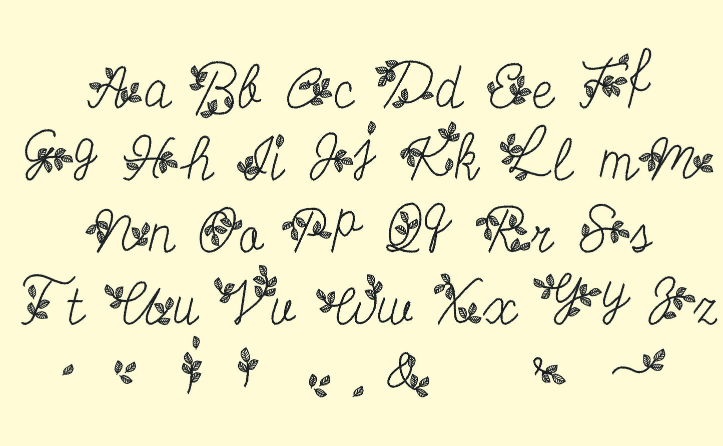 Leaf Font alternate handwritten script FONT machine – Instant Download | Artapli