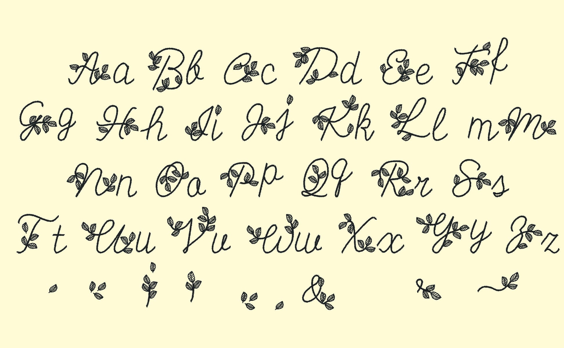 Leaf Font alternate handwritten script FONT machine – Instant Download | Artapli