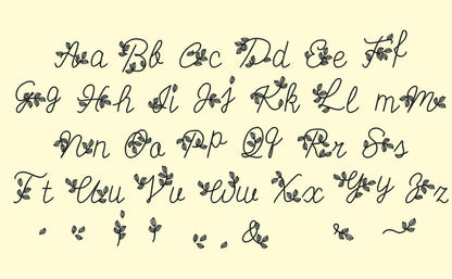 Leaf Font alternate handwritten script FONT machine – Instant Download | Artapli