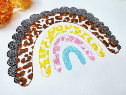Leopard spots light stitch Rainbow – Instant Download | Artapli