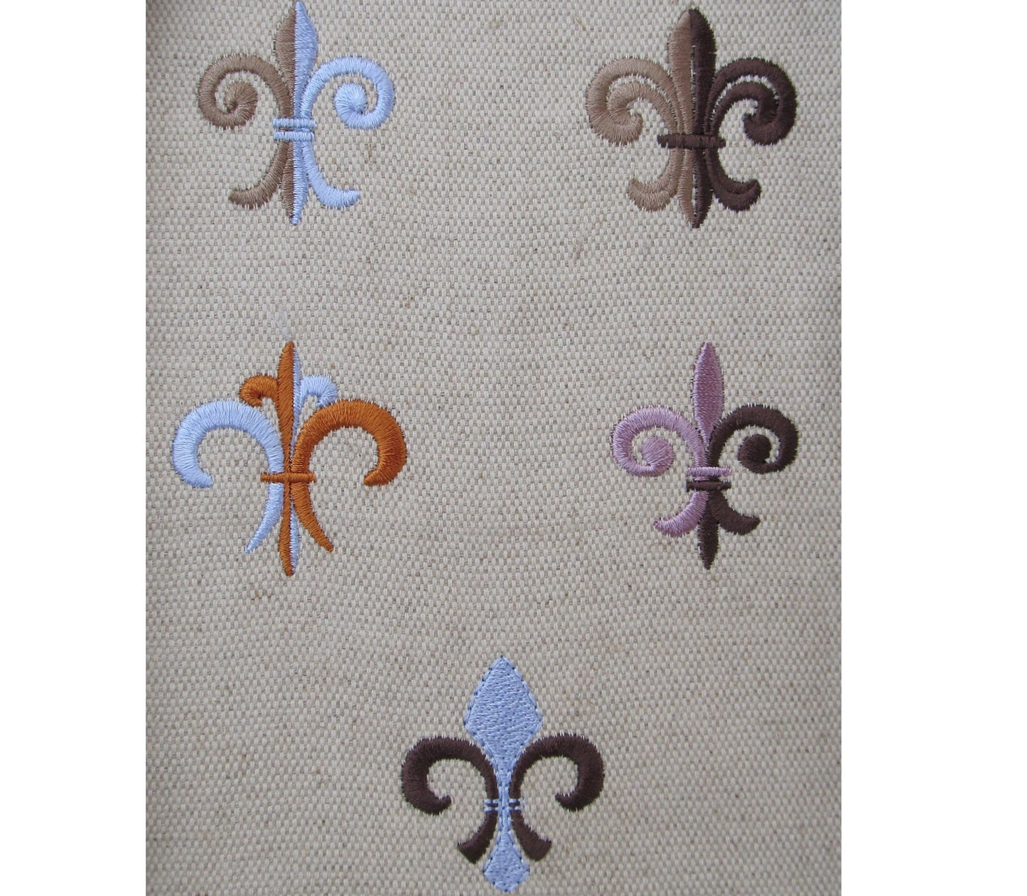 Fleur de Lis  Set of 5 types mini machine embroidery designs