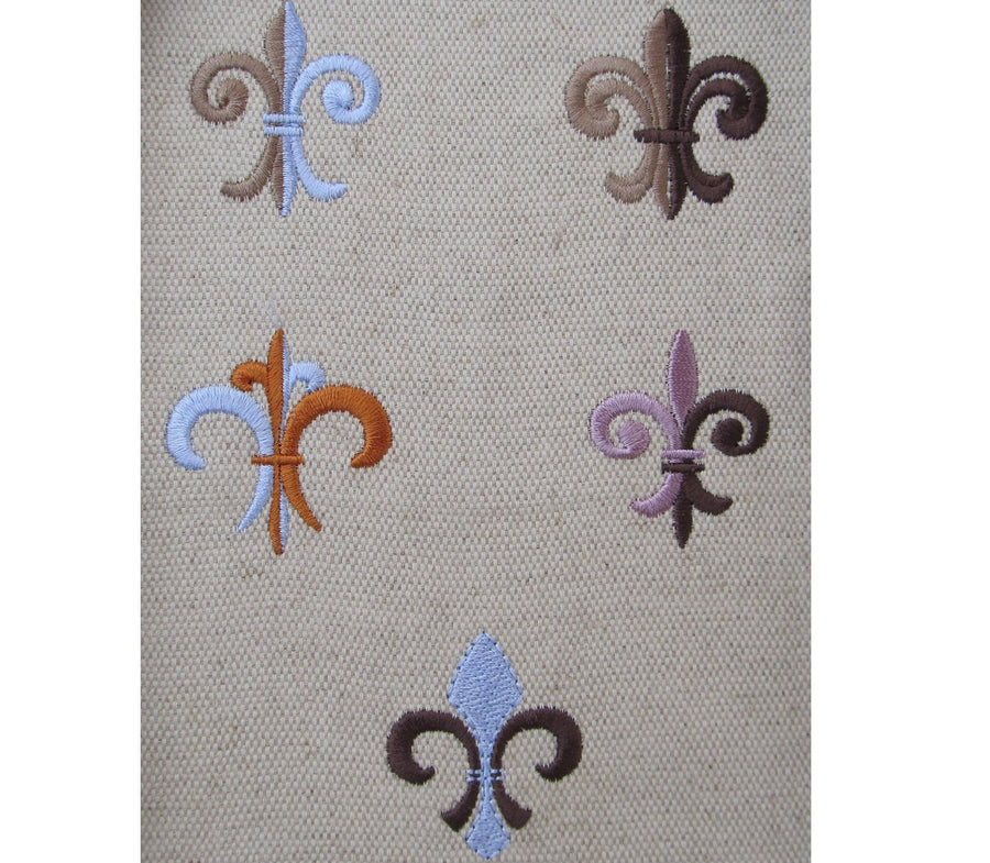 Fleur de Lis  Set of 5 types mini machine embroidery designs