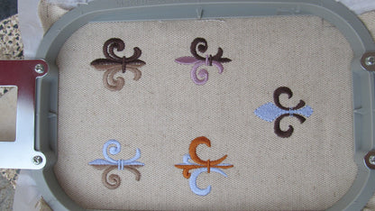 Fleur de Lis  Set of 5 types mini machine embroidery designs