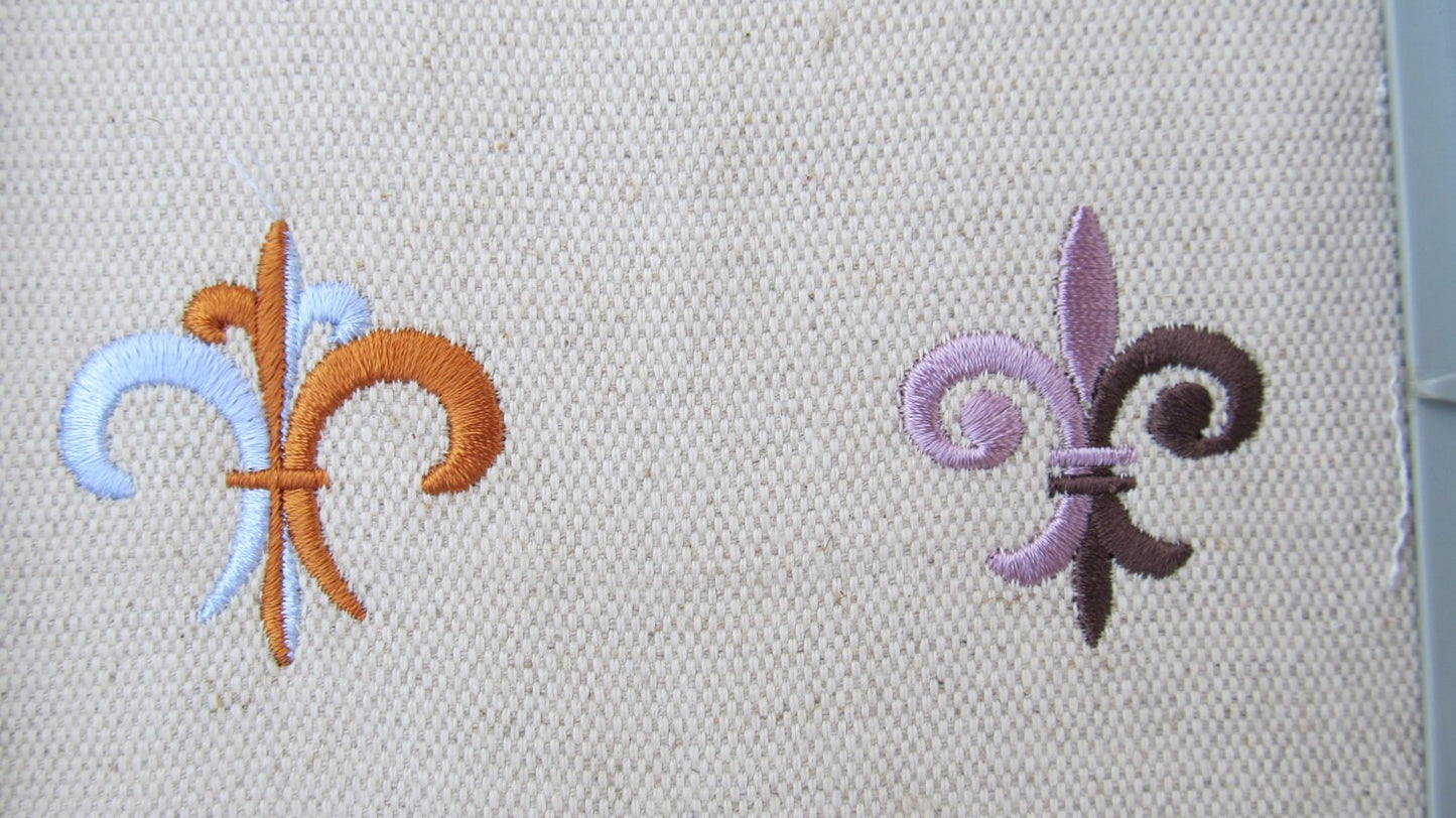 Fleur de Lis  Set of 5 types mini machine embroidery designs