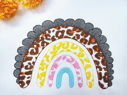 Leopard spots light stitch Rainbow Machine Embroidery 4" 5" 5.5" 6" 7" 8" | PES DST JEF | Artapli