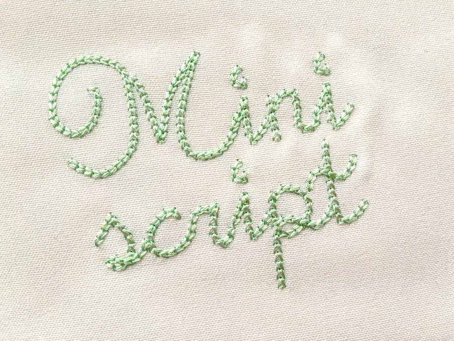 light stitch Chain Font – Embroidery 1.1" 1.3" 1.5" 2" 2.5" 3" | BX PES DST JEF | Artapli