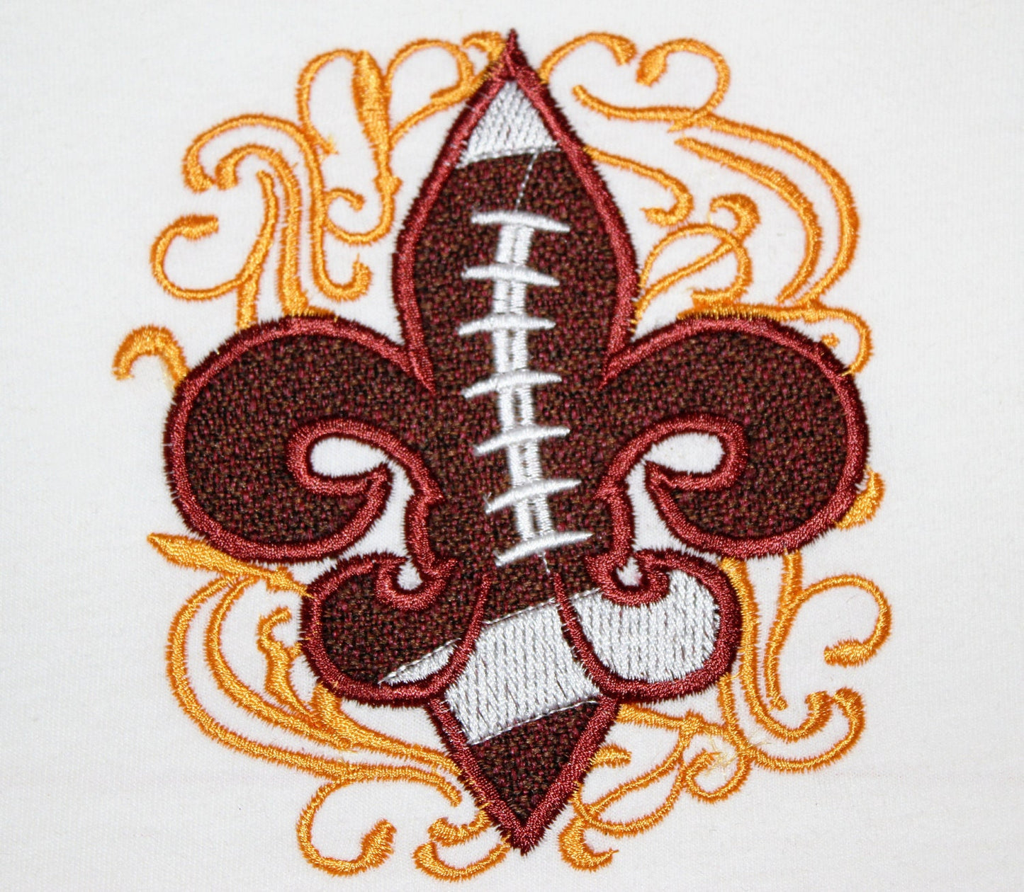 Football Fleur De Lis Applique Embroidery 4" 5" 6" 7" | PES DST JEF | Artapli