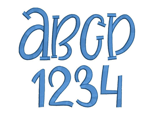 Best satin stitch Font playful kids alphabet letters – Instant Download | Artapli