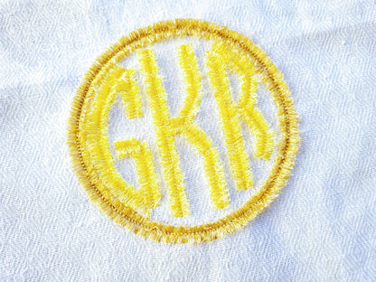 Fluffy fringed Circle Monogram Font – Instant Download | Artapli