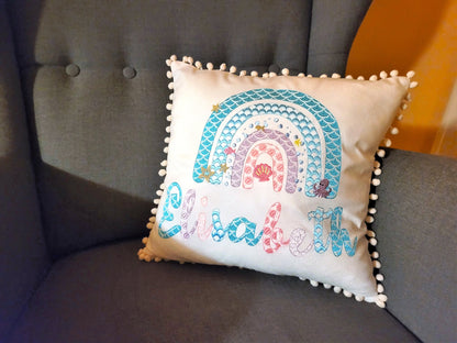 SET of 4 Fonts Mermaid, Hearts, Scallop and Polka Dot Alphabet Letters Kids Font Machine Embroidery Designs