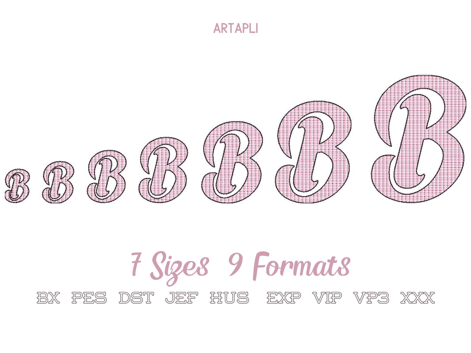 Quick light Font – Bx embroidery design by Artapli