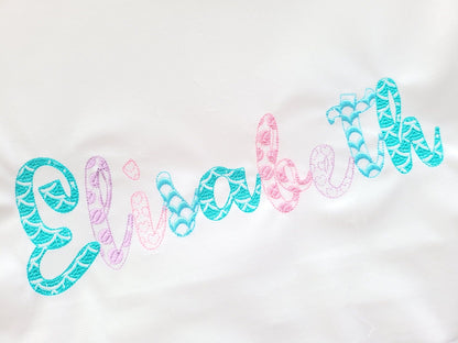 SET of 4 Fonts Mermaid, Hearts, Scallop and Polka Dot Alphabet Letters Kids Font Machine Embroidery Designs