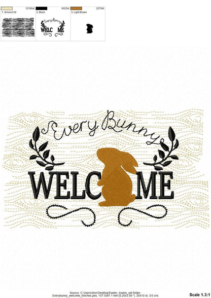 Easter Bunny Cottontail Set of 6