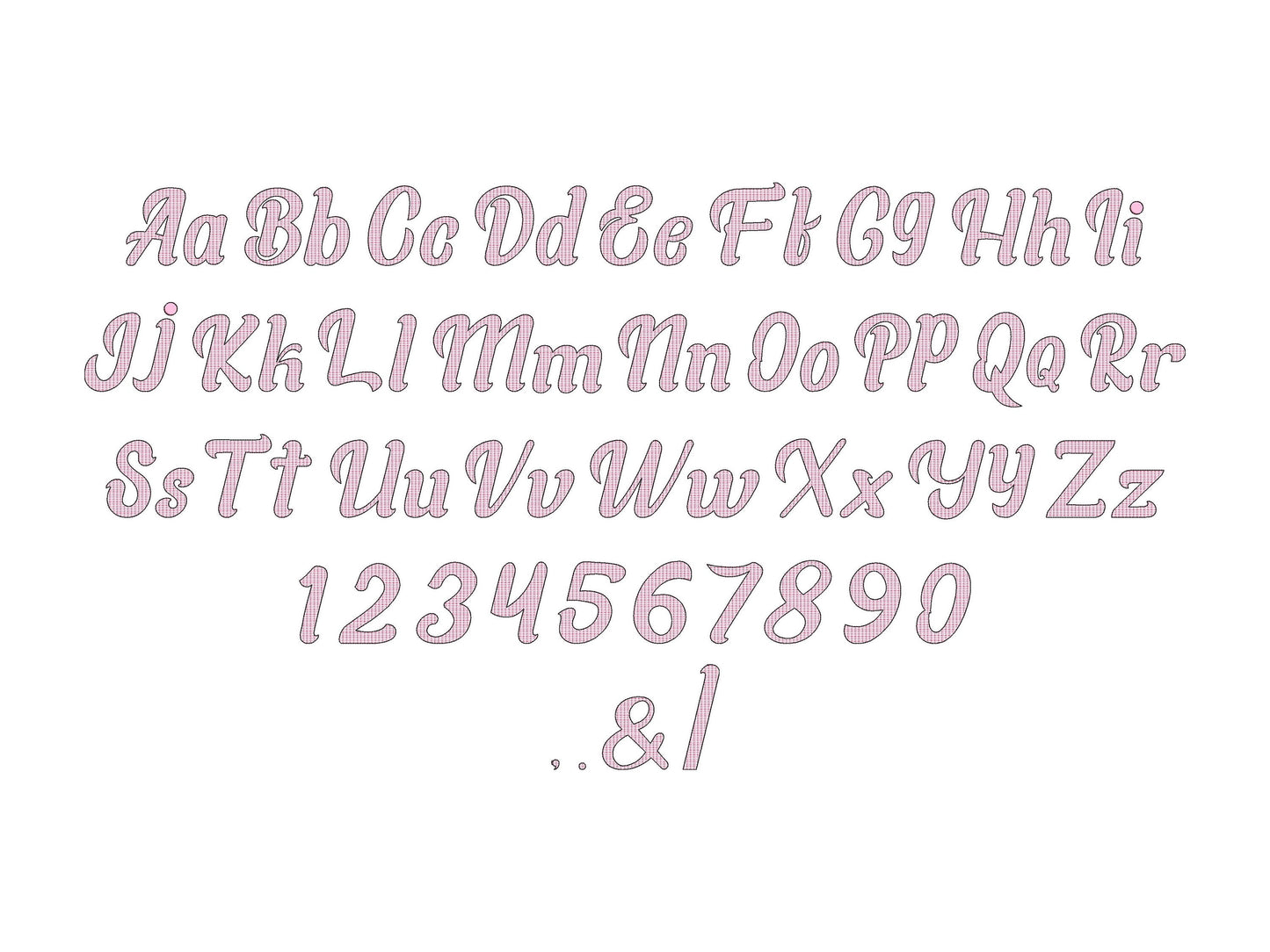Quick light Font – Alphabet machine embroidery design by Artapli
